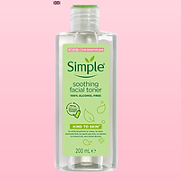 Nước Hoa Hồng Soothing Facial Toner Simple cân bằng ẩm cho da 200ml