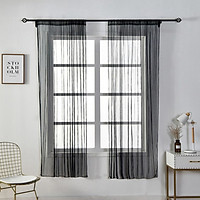 Curtain Pure Color Tulle Door Window Curtain Drape Panel Sheer Scarf Valances Modern bedroom Living Room Curtains