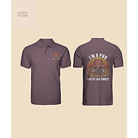 Áo polo Nam chất vải polyester gai in hình I'm a Pug