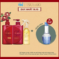 Bộ Ba Dưỡng Tóc Bóng Mượt Tsubaki Gội Xả (490ml/chai) + Xịt Dưỡng Tóc 220ml-95244