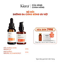 Bộ Đôi Dưỡng Da Căng Bóng Ưu Việt Kiara Argan Oil và Natural Glow and Protect