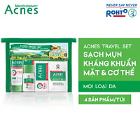 Bộ Sản Phẩm Chăm Sóc Da Mụn Cho Mặt Và Cơ Thể Rohto Acnes Travel Set