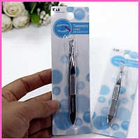 Nhíp nhổ lông mày chuyên dụng KAI Nhật Bản an toàn không đau khi nhổ (1 cái) + tặng 2 zipper 10cm