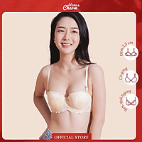 Áo lót quả ngang Venus Charm đệm vừa có gọng thay dây trong 8057 ren