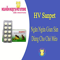 Viên tẩy giun giun sán cho chó mèo Sanpet ( Giá 1 Viên)