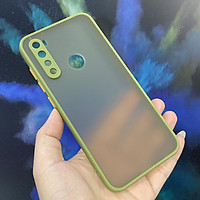 Ốp lưng cho Xiaomi Redmi Note 8 trong nhám viền màu che camera