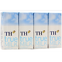 Lốc 4 sữa TH True Milk không đường 180ml - 00058