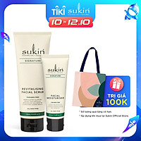 Bộ đôi loại bỏ tế bào chết & dưỡng ẩm da mặt Sukin (Kem tẩy tế bào chết Revitalising Facial Scrub 125ml + Kem Dưỡng Ẩm Facial Moisturiser 50ml)