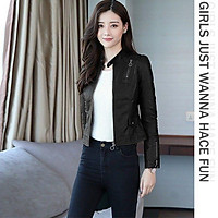 Áo Khoác Da Nữ Lót Dù Cao Cấp