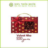 Hộp Quà Velvet Nho Khô Nâu REAL FOOD (1000g/Hộp)