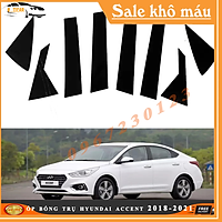 Ốp bóng chầy bóng trụ cột B-C xe Hyundai Accent 2018-2020 tráng gương chống xước