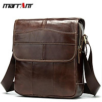 Túi đeo chéo nam da bò thật T44 27x22x7.5cm đựng ipad (Nâu đậm-Nâu-Nâu sáng)