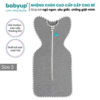 Nhộng chũn cho bé cao cấp Babyup. Giúp bé ngủ ngon, sâu giấc, chống giật mình - Nhộng ngủ Vải cotton co giãn 4 chiều, mềm mại thoáng mát - Có khóa kéo 2 chiều