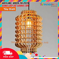 Đèn gỗ thả trần CAO CẤP hiện đại sang trọng chất liệu gỗ trang trí cho phòng khách nhà căn hộ decor nhà quán cafe