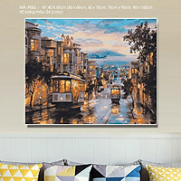 PH003【HOT】CÓ SẴN Tranh Tô Màu Số Hóa CAO CẤP Đã Căng Khung DIY ph003
