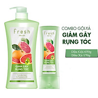 Combo Gội Xả Fresh Giảm Gãy Rụng Tóc 650g + 170g