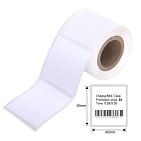 Aibecy Máy in nhãn Nhãn dán nhãn nhiệt Giấy tự dính Giấy có thể in Cuộn giấy chống thấm dầu Chống rách