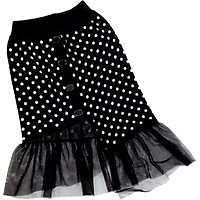 Elastic High Waist Slim Women Skirt Fashion Elegant Skirt Irregular Wave Point High Waist Wild A-Line Word Long Paragraph Skirt*