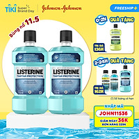 Bộ 2 Chai Nước súc miệng ngăn ngừa mảng bám Listerine Tartar Protection 750mlx2