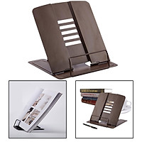 Metal Book Stand, Portable Adjustable Reading Book Holder, Children's Bookends Cookbook Holder, Simple Folding Book Stand for Home Office School