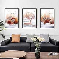 Bộ tranh treo tường phong thủy trang trí nội thất đẹp và giá tại xưởng mới nhất thị trường ĐL 01