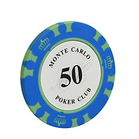 Lẻ 1 cọc 10 phỉnh đất sét poker Monte Carlo hàng đẹp nhiều mệnh giá lựa chọn 1, 5, 10, 25, 50, 100, 200