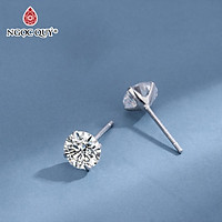 Bông tai nụ đít đẩy bạc S925 - Bông tai nụ bạc - Ngọc Quý Gemstones