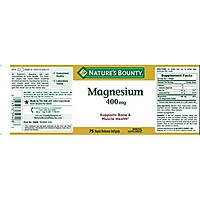 Viên Uống Nature's Bounty Magnesium 400mg Bổ Sung Magie (75 Viên Nang Mềm)