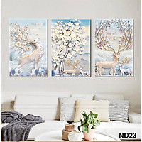Bộ tranh treo tường phong thủy trang trí nội thất đẹp nhất thị trường ĐL 05