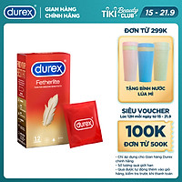 Bao cao su Durex Fetherlite Hộp 12 Bao