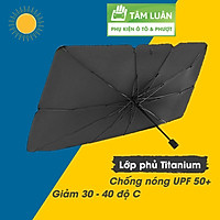 Ô che nắng ô tô gấp gọn, chống nóng kính trước chống tia cực tím UPF 50+ TÂM LUÂN Chổi lau tẩm dầu - Hàng chính hãng