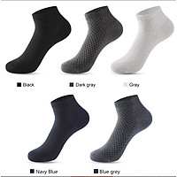Set 5 Đôi Tất Vớ Cổ Ngắn, Kháng Khuẩn, Khử Mùi, Không Bai Xù, Chống Tụt Gót, Chống Hôi Chân Thời Trang QA - 01