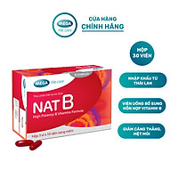 Viên Uống Bổ Sung Vitamin B Nat B Giúp Giảm Căng Thẳng, Mệt Mỏi, Suy Nhược, Tăng Cường Đề Kháng ( Hộp/3 vỉ x 10 viên) - Hàng Chính Hãng
