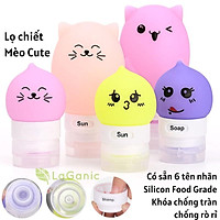 Lọ chiết mỹ phẩm du lịch Silicon Mèo Dễ Thương 37ml, 89ml