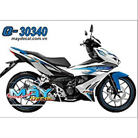 Tem rời dành cho xe Winner X trắng xanh (bộ)