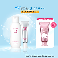 Bộ đôi dưỡng ẩm và dưỡng da trắng hồng mịn mượt Senka ( White Beauty Lotion 200ml + Serum White Beauty 35g)