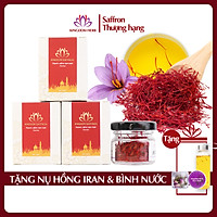 Combo 3 hộp Kingdom saffron nhụy hoa nghệ tây Iran loại super negin thượng hạng (hộp 1 gram)