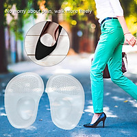 3pairs Drop-Shaped Feet Cushion Inserts Feet Grips Silicone Shoe Pads for Women Loose Shoes and High Heels Shoe Too Big