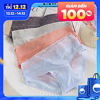 BỘ 5 QUẦN LÓT LỤA LẠNH FABIC CẠP CAO KHÁNG KHUẨN KHÔNG LỘ VIỀN CAO CẤP thương hiệu BAW QLN16