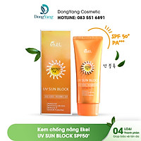 Kem Chống Nắng UV SunBlock Ekel Khả Năng Chống Nắng Cao SPF 50+,Ngăn Ngừa Laõ Hóa , Bảo Vệ Da Nhập Khẩu Hàn Quốc 70ml