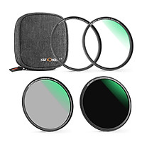 K&F CONCEPT 3pcs Ultra Clear Magnetic Filters(UV Filter + CPL Filter + ND1000 Filter) Waterproof Scratch-Resistant with