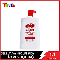 Gel Rửa Tay Khô Sạch Siêu Nhanh Lifebuoy Bảo Vệ Vượt Trội 10 (1.1L)