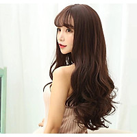 KÈM LƯỚI VÀ LƯỢC. Tóc giả nữ nguyên đầu dài, tóc giả nguyên đầu, giống tóc thật 100%, có rãnh da đầu, chất tơ cao cấp, chịu nhiệt tốt, bấm, uốn, duỗi, gội thoải mái.