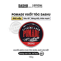 Pomade tạo kiểu tóc nam Hàn Quốc Dashu Dash Classic Renewal Extreme Red Pomade 100g, thành phần 90% thảo dược, thiết kế riêng cho người châu á, độ bóng 4, giữ nếp 10, hương nước hoa 3 tầng mùi cổ điển.
