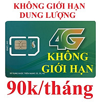 Sim 4G Viettel SG90 - Không giới hạn dung lượng (9Gb tốc độ 4G, sau đó dùng không giới hạn tốc độ 3G 1Mbs, xem youtube facebook mượt không bị đứng). Nạp 90k/tháng