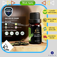 Tinh Dầu Sả Chanh Vina Oils 10ml - Lemongrass Essential Oil 10ml - Được Chiết Xuất Thiên Nhiên Nguyên Chất 100% - Dùng Khử Mùi, Kháng Khuẩn, Thư Giản, Đuổi Mũi, Giảm Đau Nhức