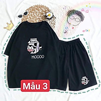 sét bộ áo thun bò sữa ngộ nghĩnh +quần đùi kaki n