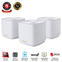 Hệ thống MESH WI-FI 6 ASUS XD4R (W-3-PK) Mini ZenWiFi AX1800 Băng Tần Kép - Hàng Chính Hãng