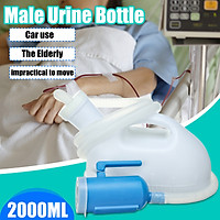 Blue and White Male Urinal Urine Bottle 2000ml for Travel & Camping