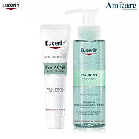 Combo Eucerin Tinh Chất Và Sữa Rửa Mặt Giảm Mụn Proacne A.I Clearing Treament 40ml & Cleansing Gel 200ml